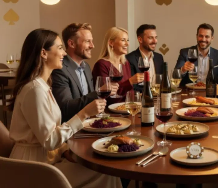 Slavnostní tabule připravená pro oslavu ve Vinném Salonu
