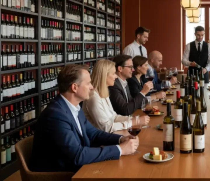 Řízená degustace vín s sommeliérem u stolu